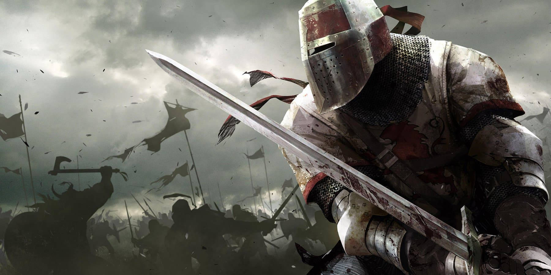 Knight In A Battlefield Wallpaper