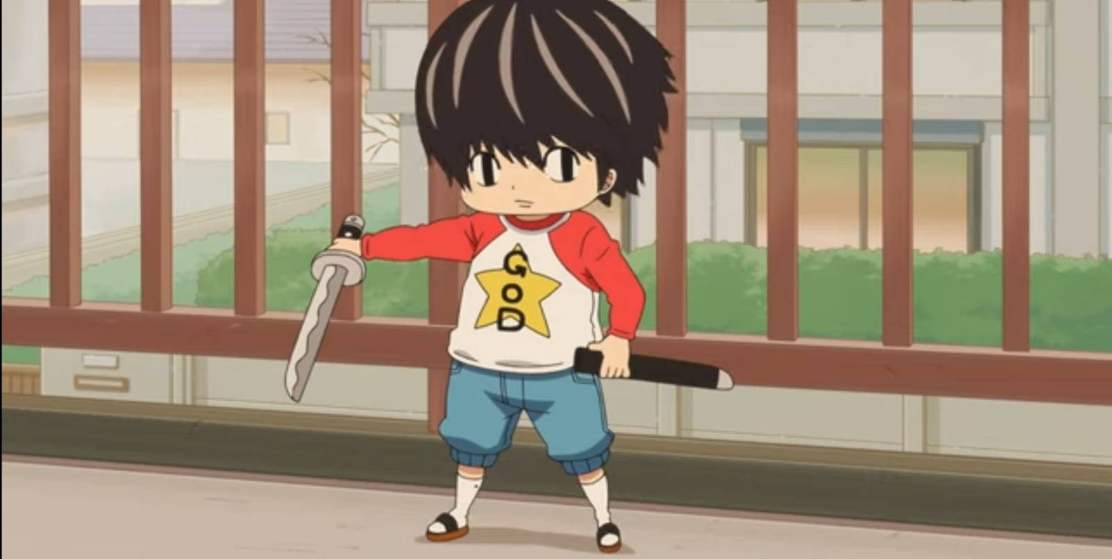Kotaro Lives Alone Toy Sword Wallpaper
