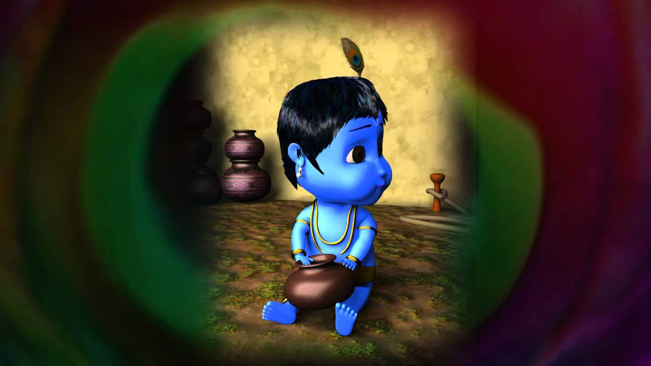 Krishna 3d Blue Baby Wallpaper