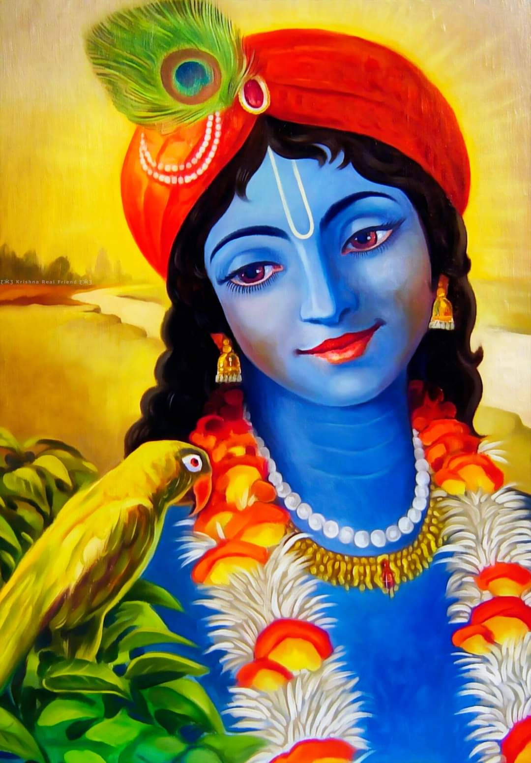 Krishna Hd Red Eye Wallpaper