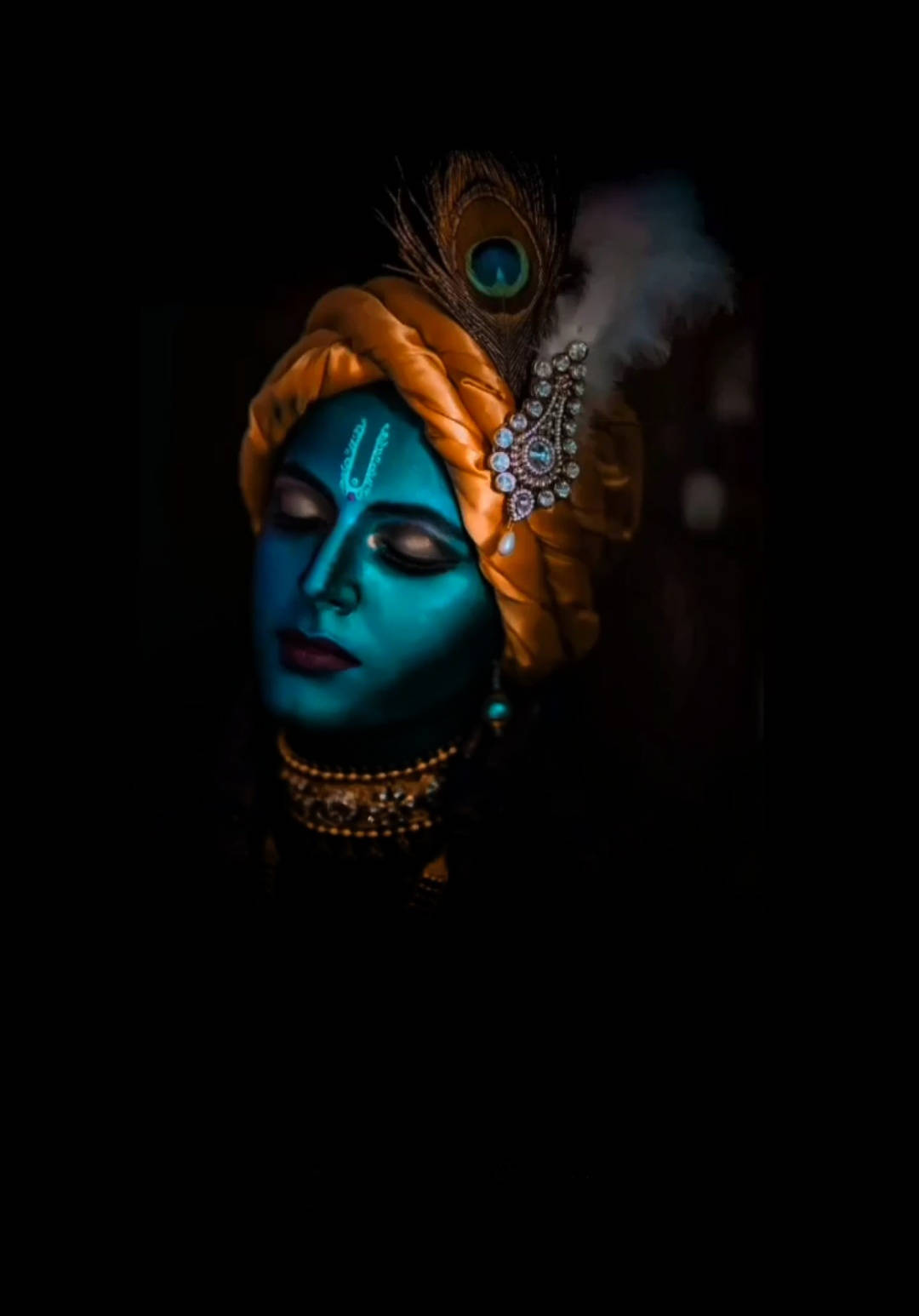 Krishna Iphone Facial Features Wallpaper