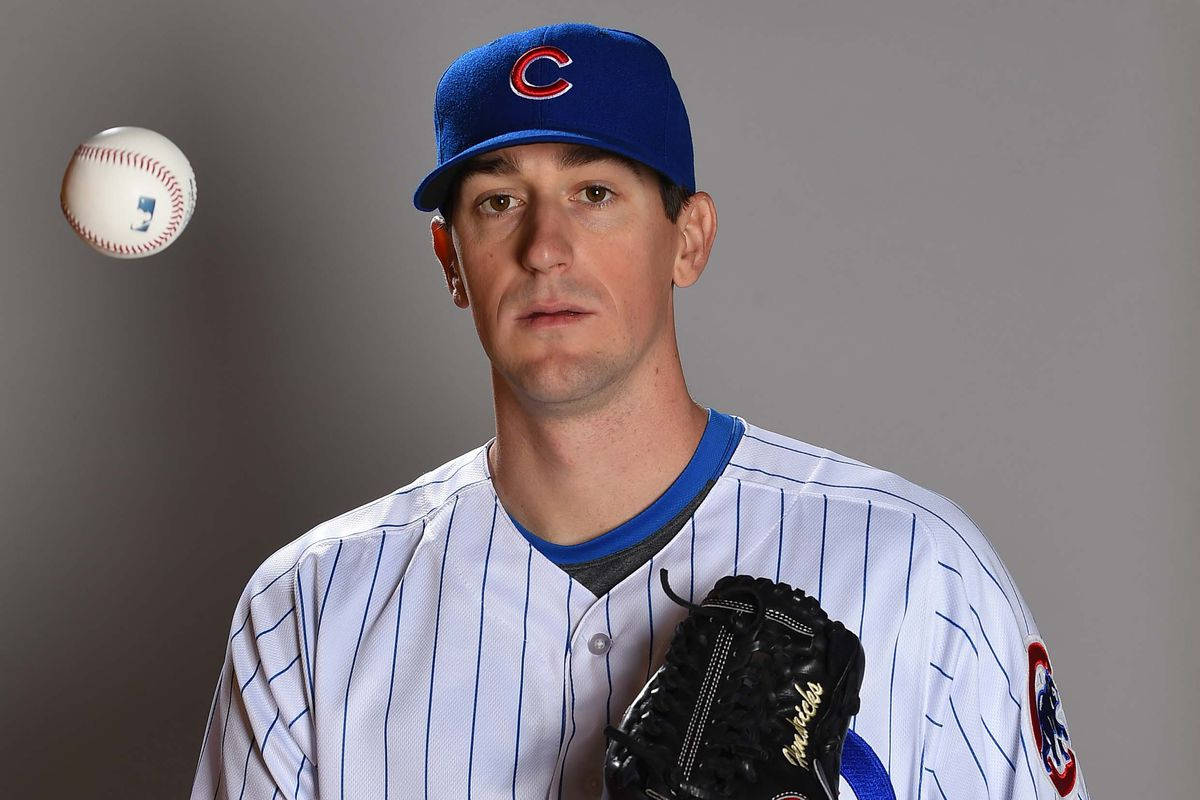 Kyle Hendricks With A Baseball Wallpaper