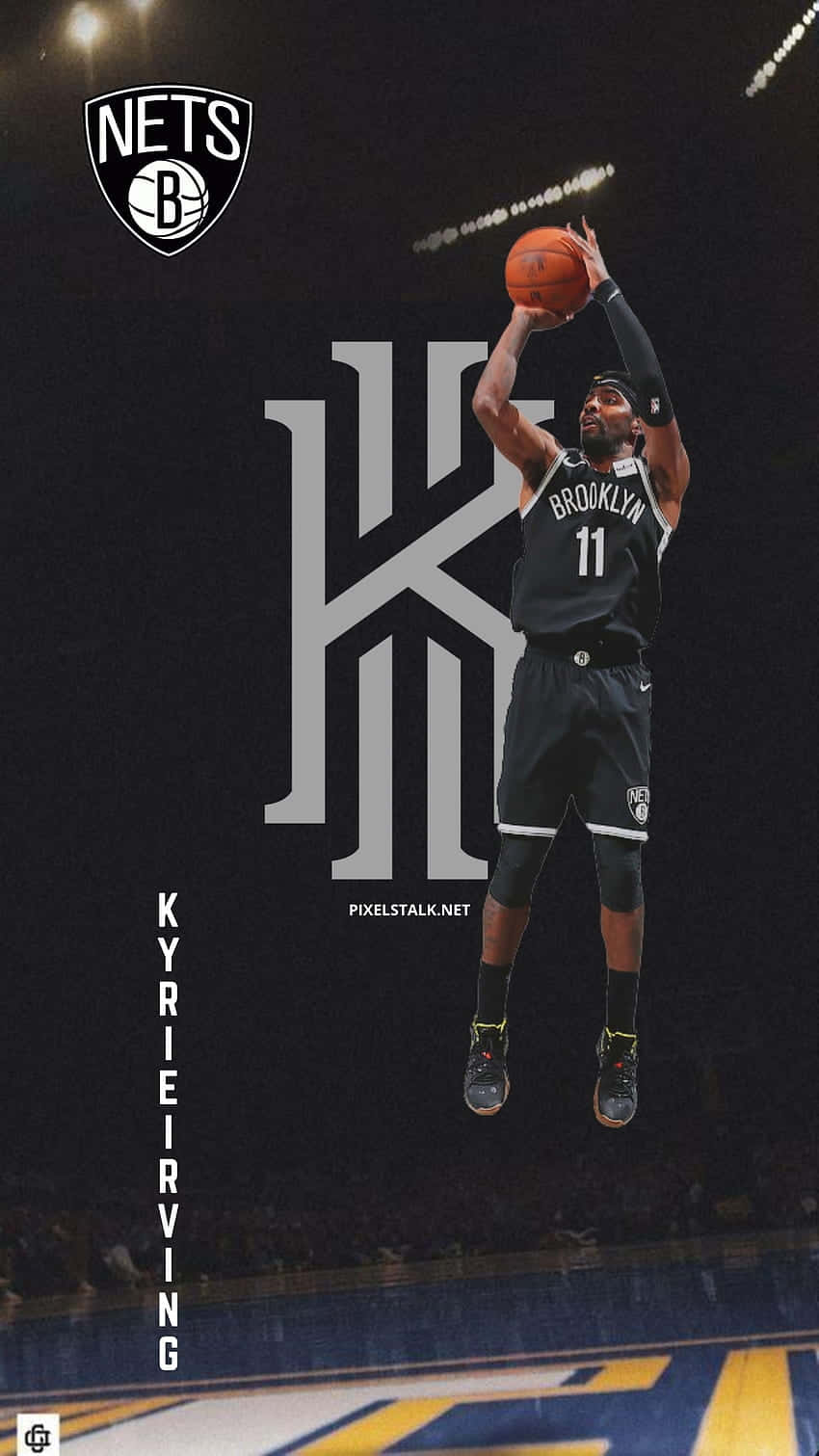 Kyrie Irving Jumping High Nets Wallpaper