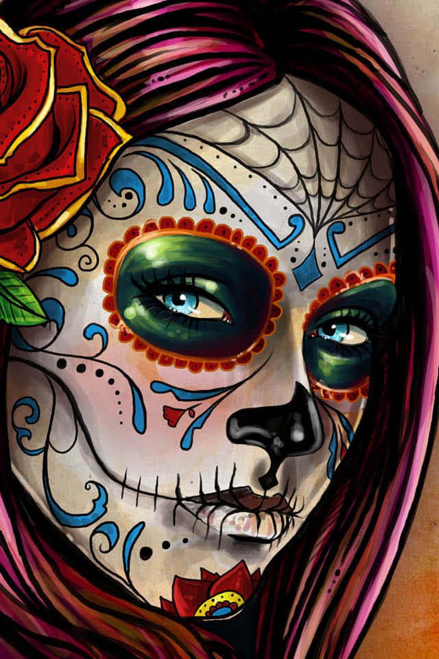 La Calavera Catrina Mexican Woman Artwork Wallpaper