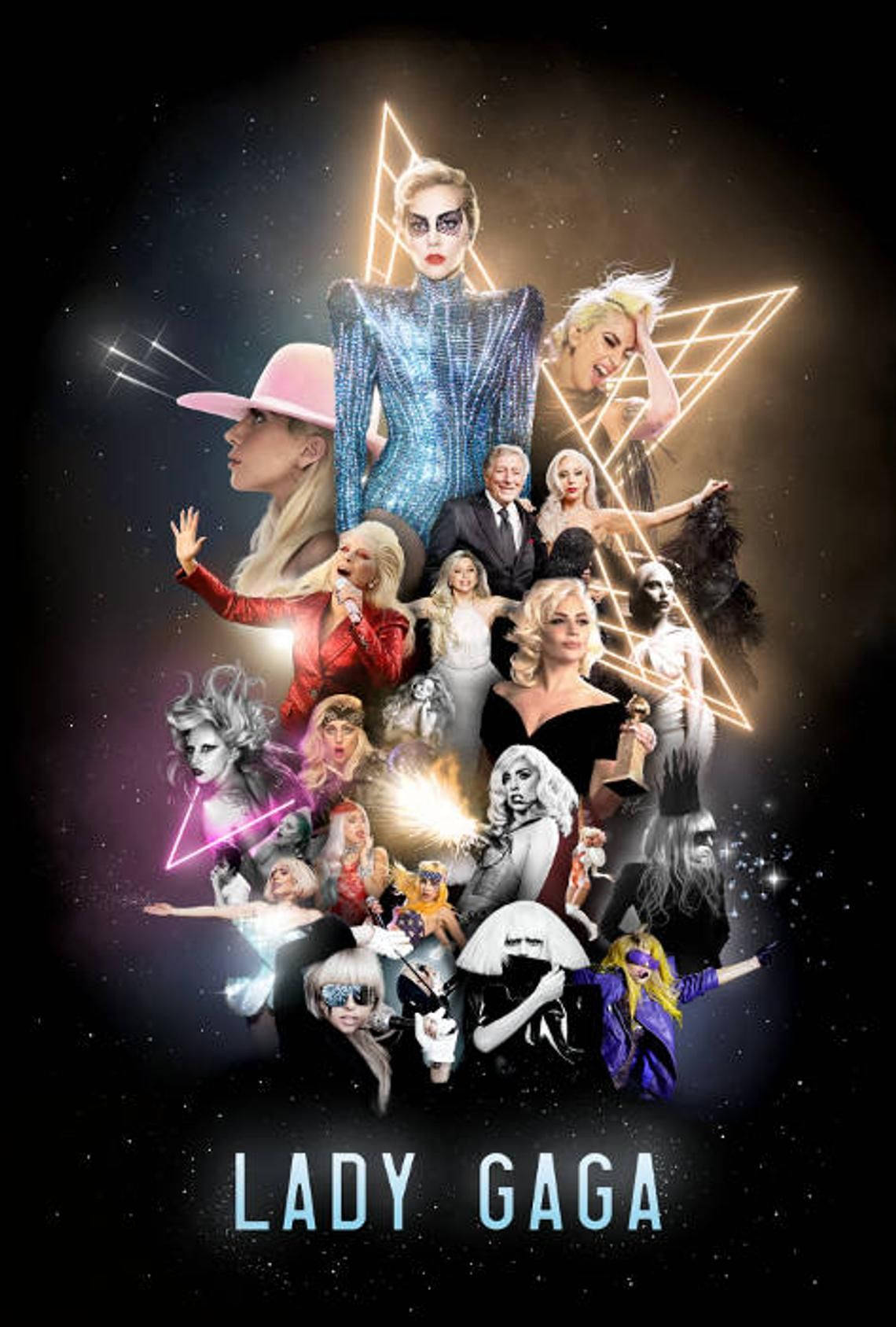Lady Gaga Eras Collage Wallpaper
