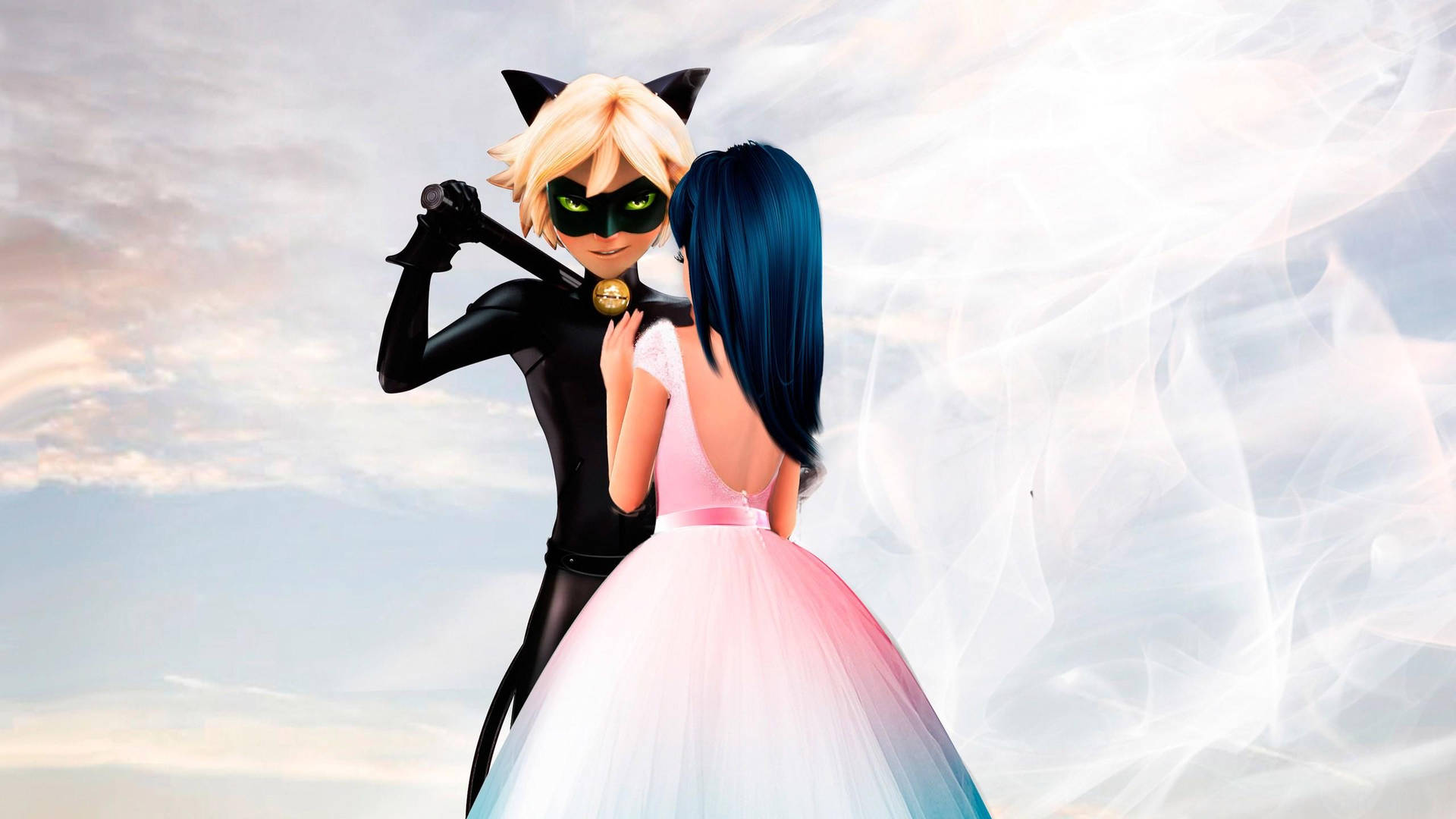 Download free Ladybug And Cat Noir Kiss Wedding Dress Wallpaper -  MrWallpaper.com