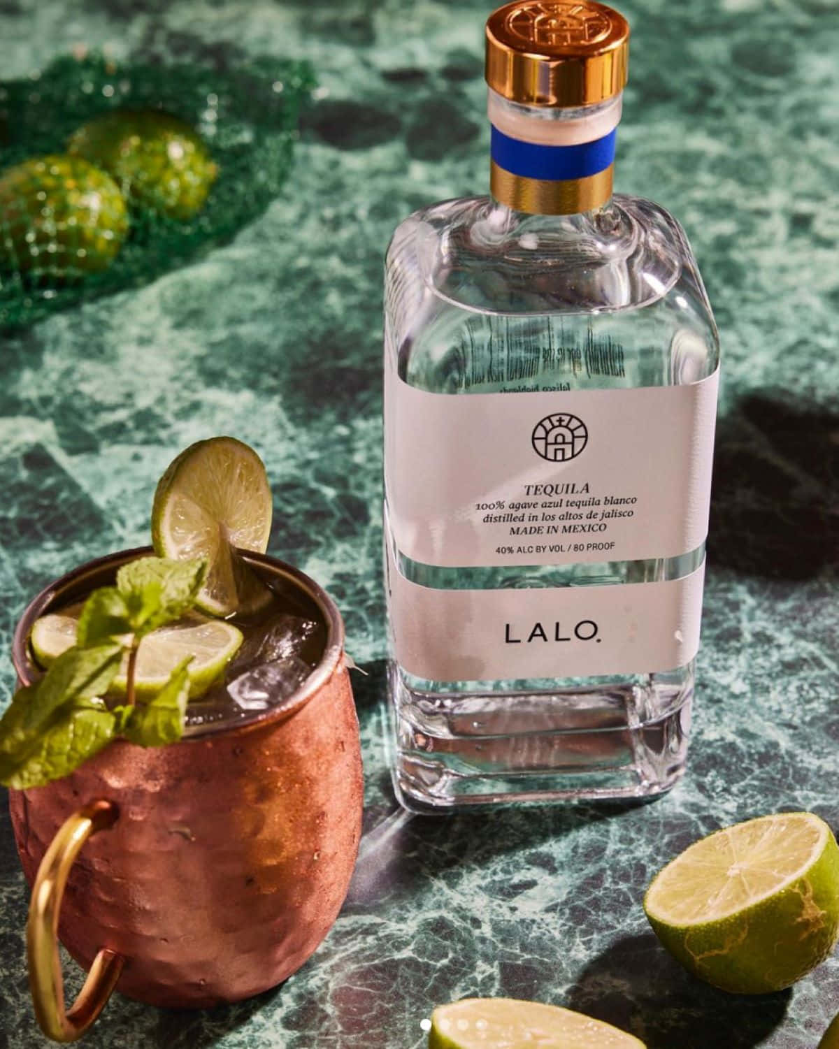 Lalo Tequila Bottleand Cocktail Wallpaper