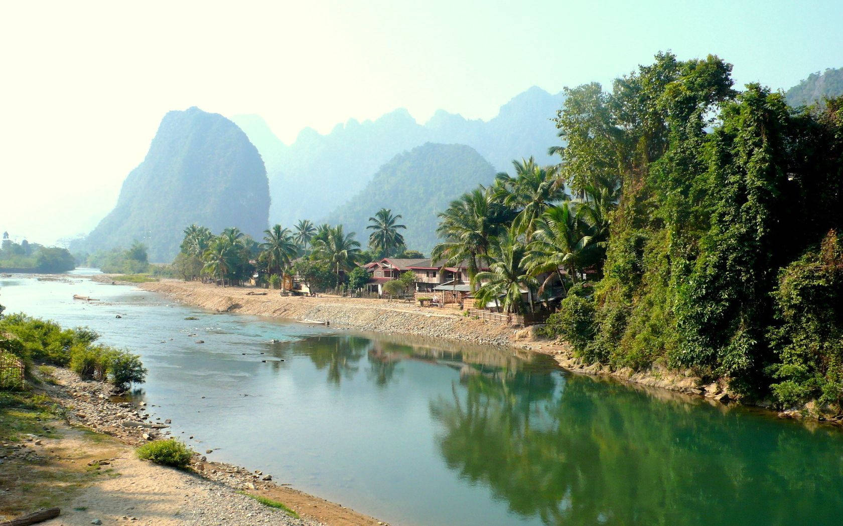 Laos Mekong River Wallpaper