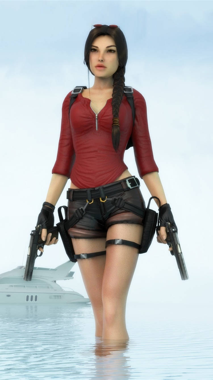Lara Croft Tomb Raider Iphone Wallpaper