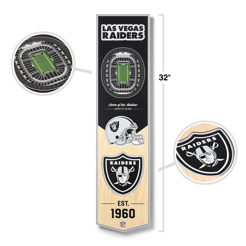 Las Vegas Raiders 3d Wood Art Wallpaper