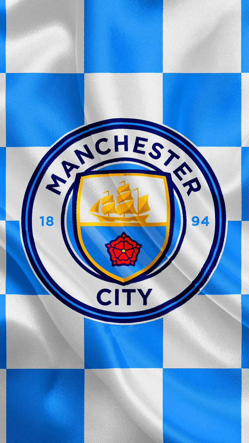 Latest Iphone Featuring The Colors Of Manchester City Football Club Wallpaper