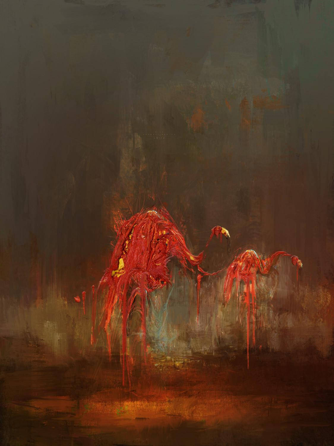 Layers Of Fear Blood Flamingos Wallpaper