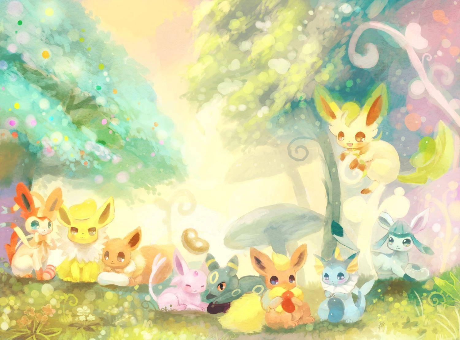 Leafeon In The Wonderland Wallpaper