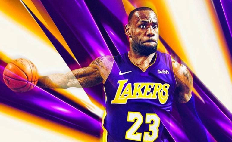 Lebron James Lakers Fierce Background Wallpaper