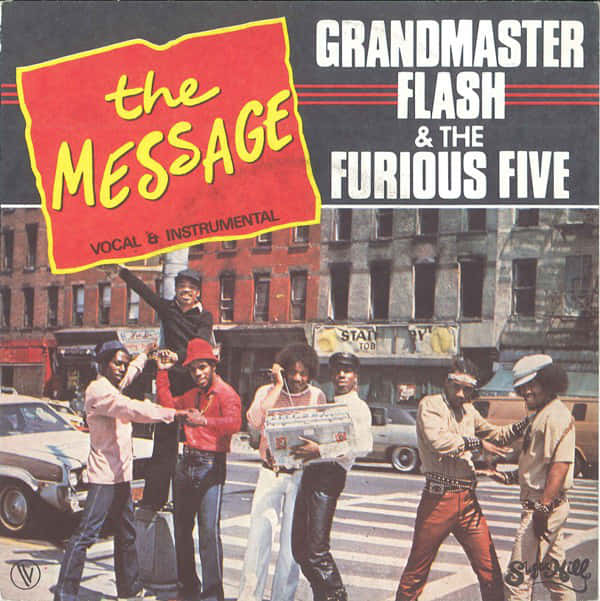 Legendary Hip-hop Group Grandmaster Flash And The Furious Five Performing Live Wallpaper