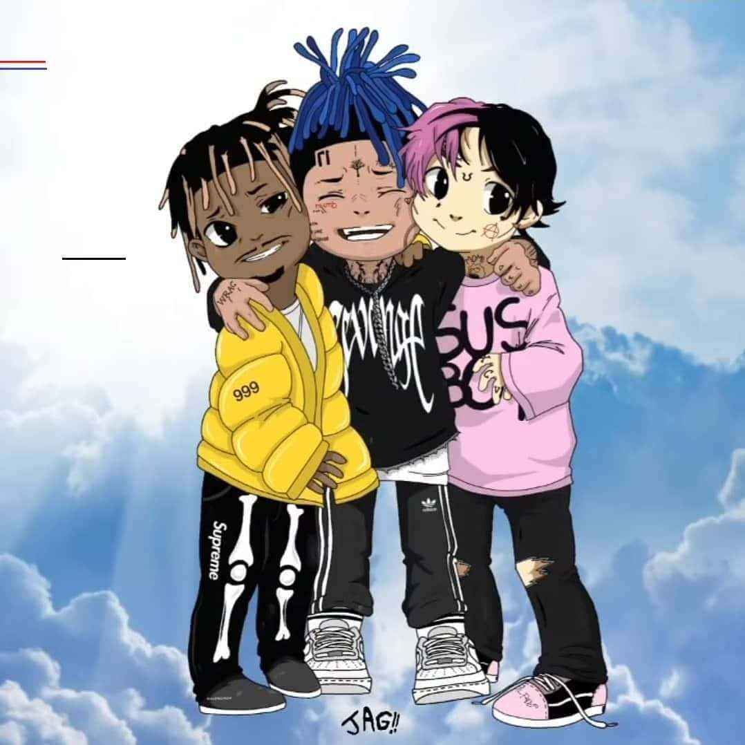 Legendary Rappers Xxxtentacion And Juice Wrld Share A Moment. Wallpaper