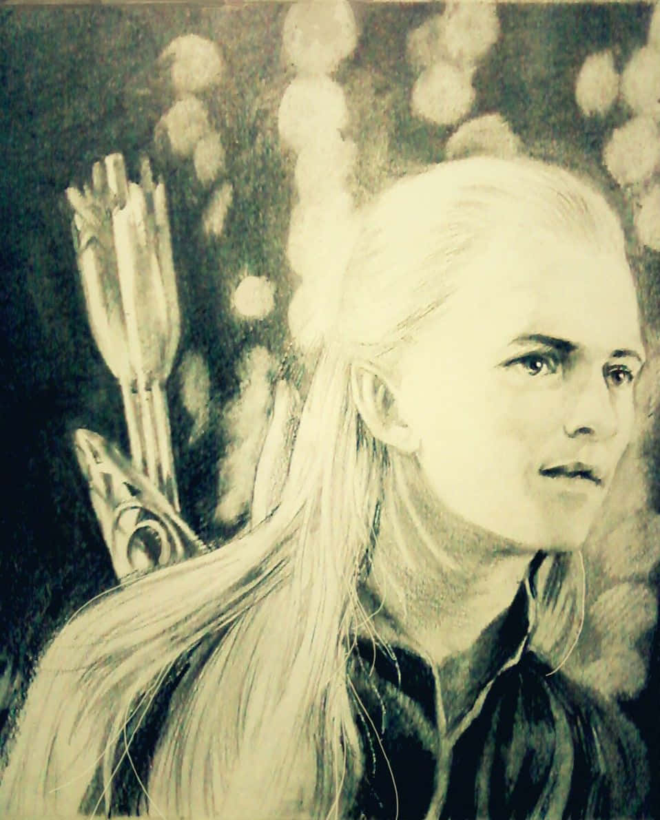 Legolas, The Elven Prince Of Mirkwood In The Lord Of The Rings Film Series Wallpaper