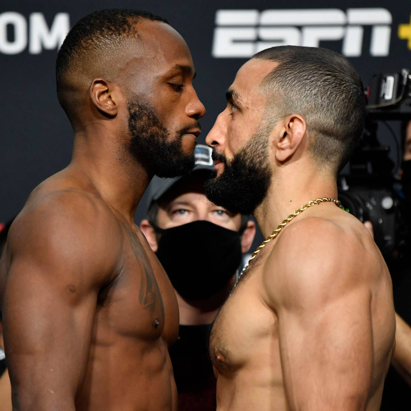 Leon Edwards Facing Off Belal Muhammad Wallpaper