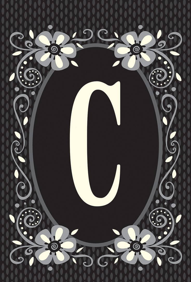 Letter C In Black And White Wallpaper