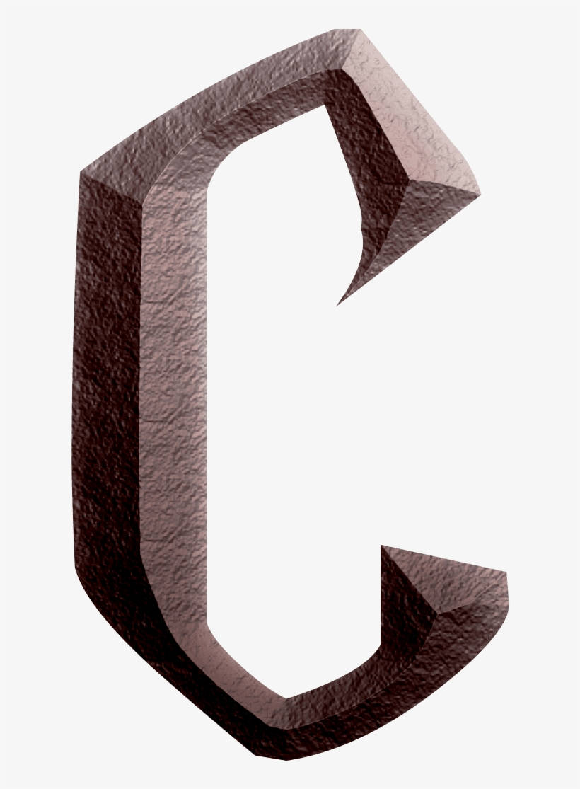 Letter C Metal Texture Wallpaper