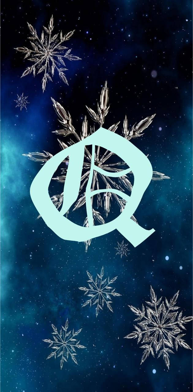 Letter Q With Snowflakes Wallpaper