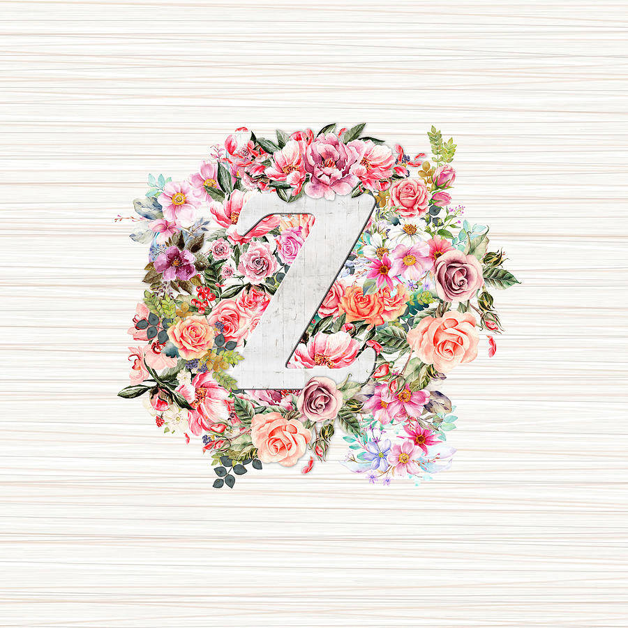 Letter Z With Pink Flower Bouquet Wallpaper