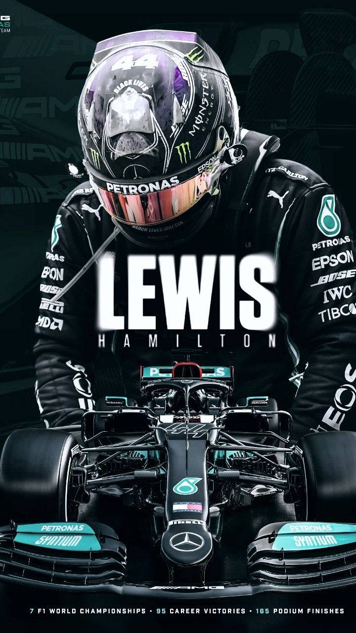 Lewis Hamilton Achievements Phone Wallpaper