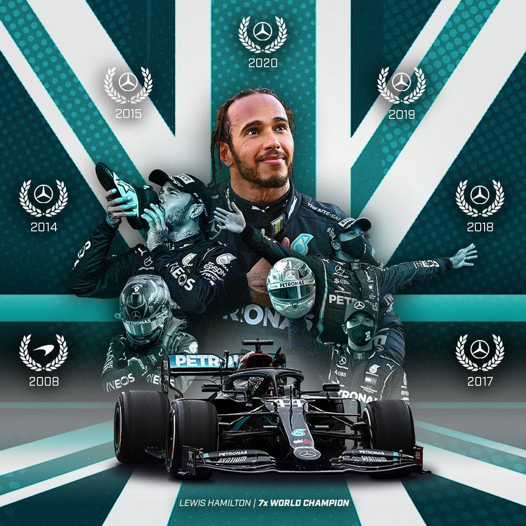 Lewis Hamilton Celebrates His World Championship Victory Wallpaper