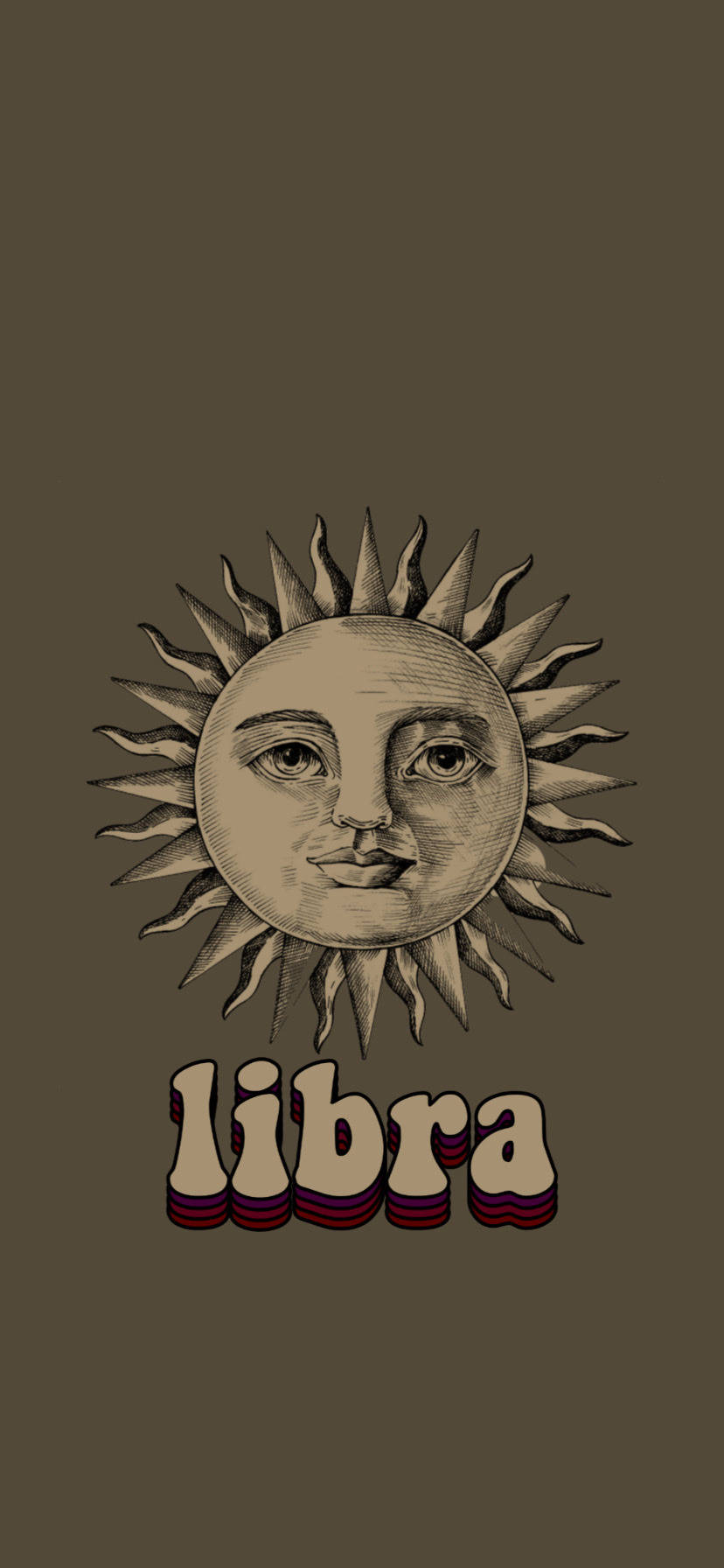 Libra Sun Brown Wallpaper