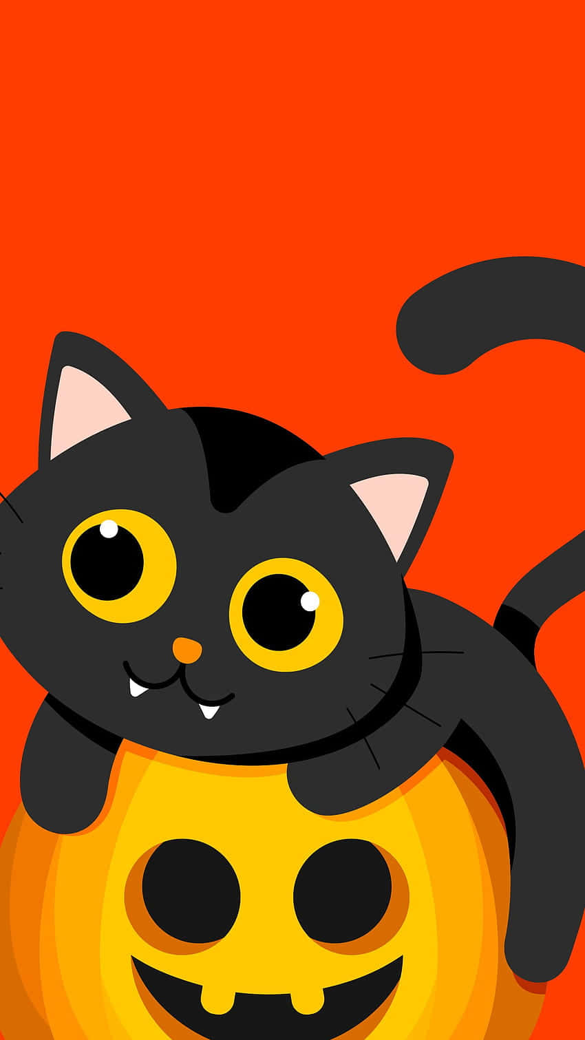 Lick 'em, Stick 'em And Trick 'em Halloween Cat! Wallpaper