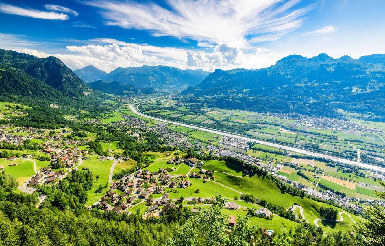 Liechtenstein Triesenberg Landscape Wallpaper