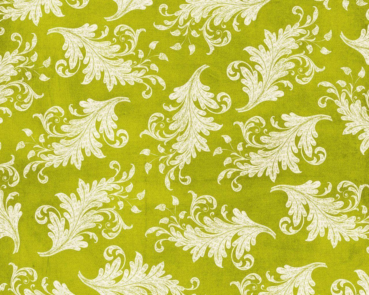 Light Green Filigree Wallpaper