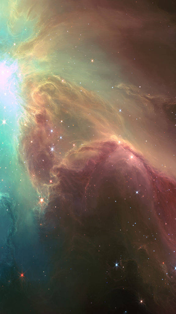 Light Green Nebula Space Iphone Wallpaper