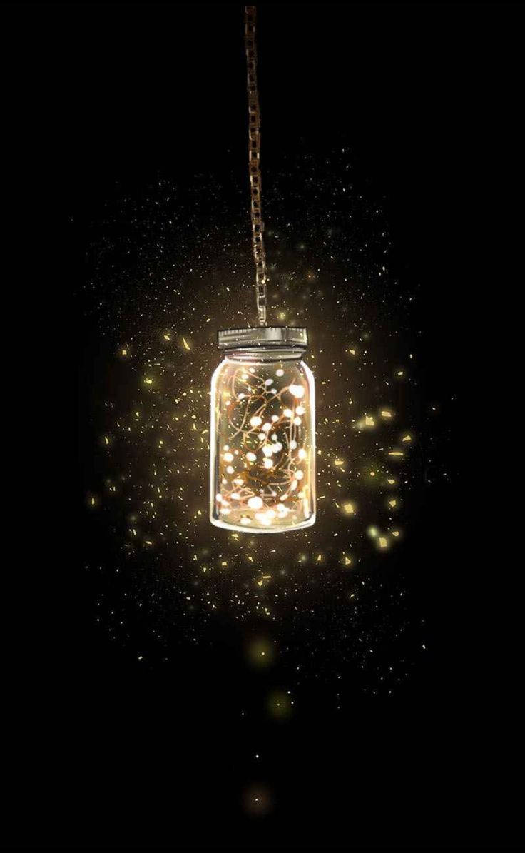 Lights In Bottle Cute Dark Girly Wallpaper