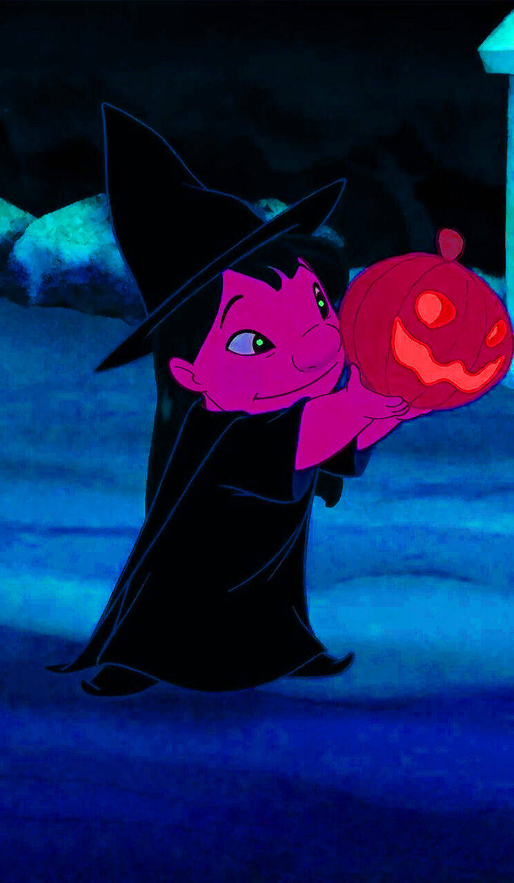 Lilo With A Pumpkin Halloween Pfp Wallpaper