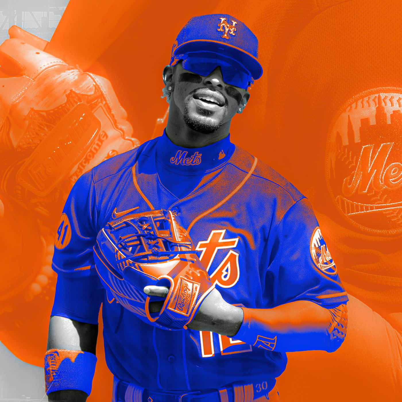 Lindor Mets Baseball Artwork Wallpaper