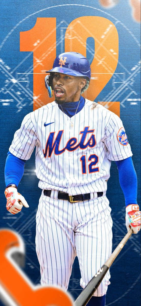 Lindor Mets Number12 Wallpaper