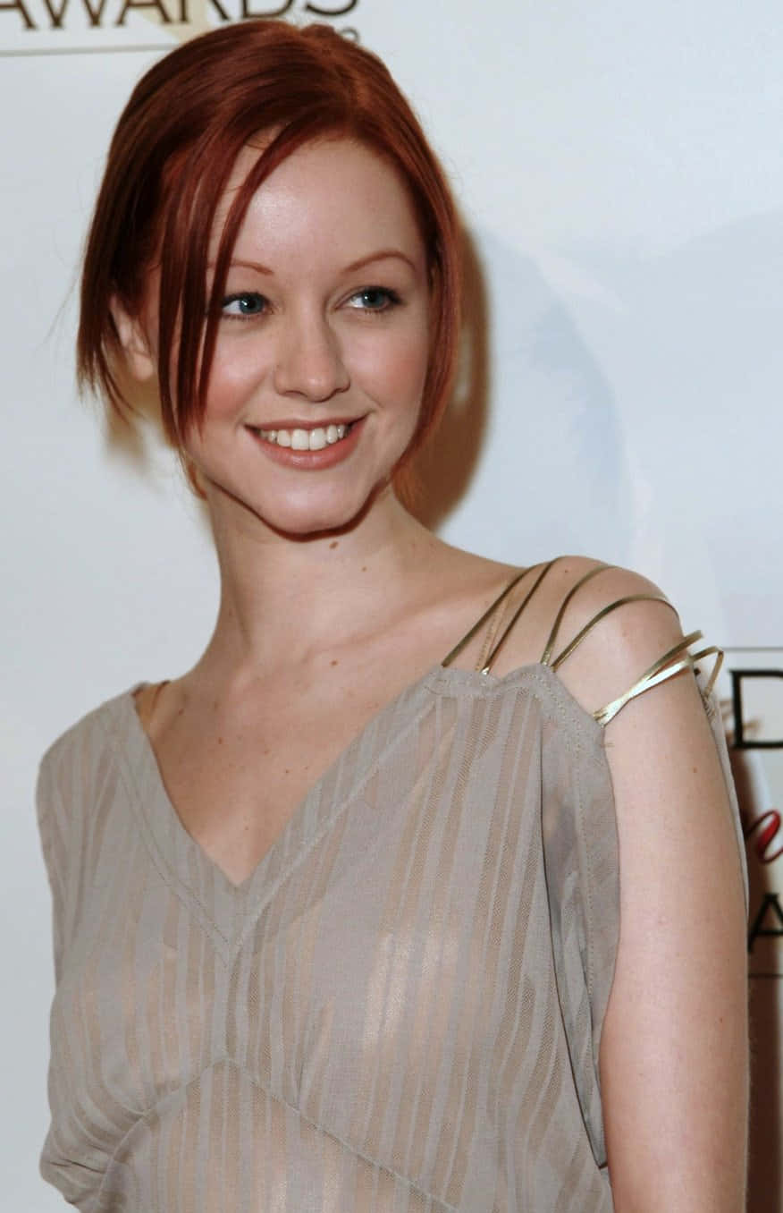Lindy Booth Red Hair Smiling Wallpaper