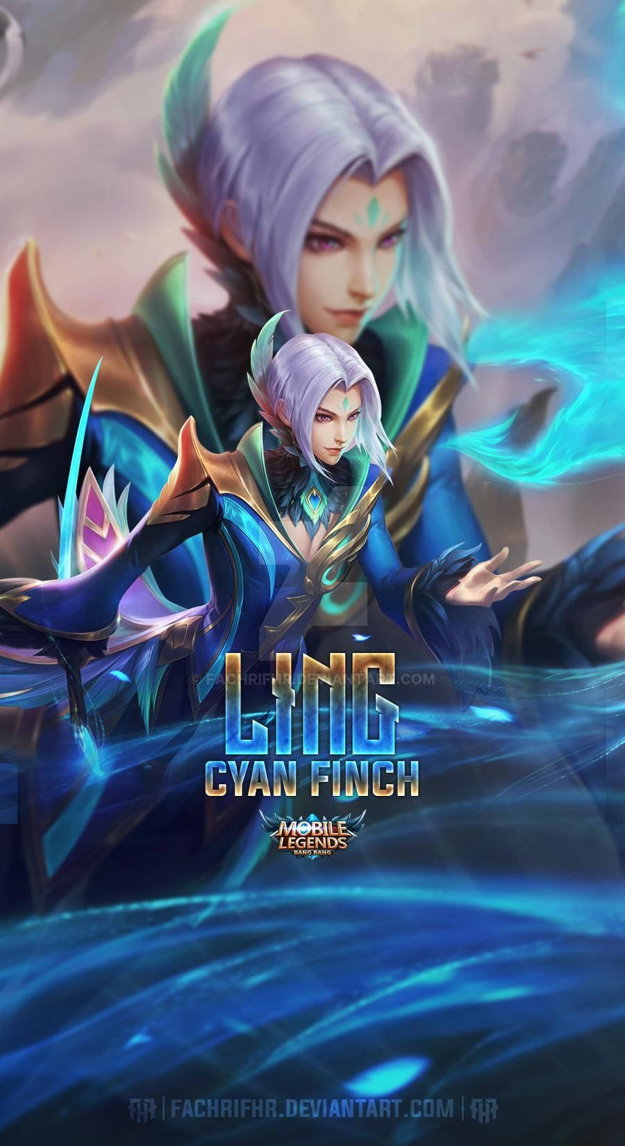 Ling Mobile Legends Cyan Finch Poster Wallpaper