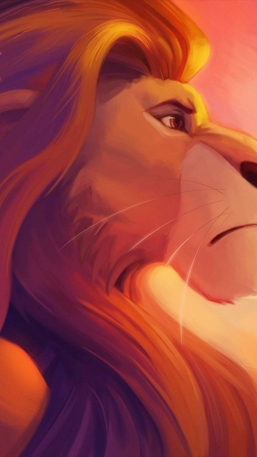 Lion King Mufasa Painting Wallpaper