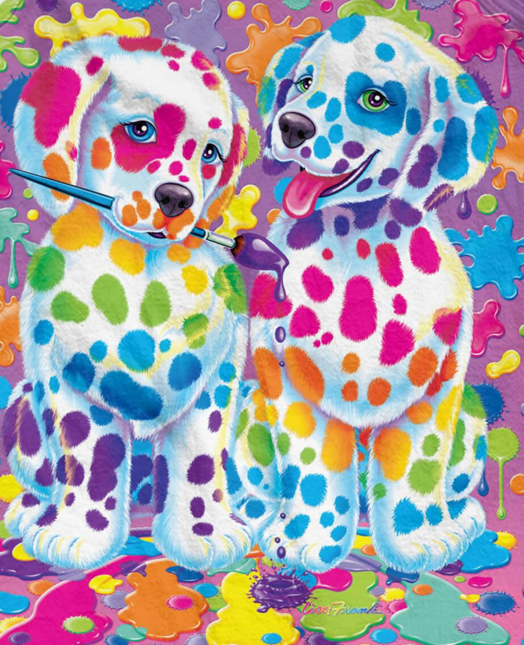 Lisa Frank Paint Puppies Wallpaper