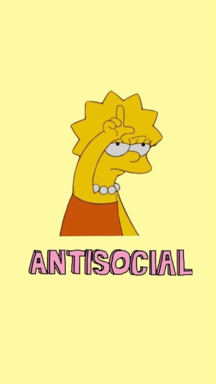 Lisa Simpson Anti Social Wallpaper