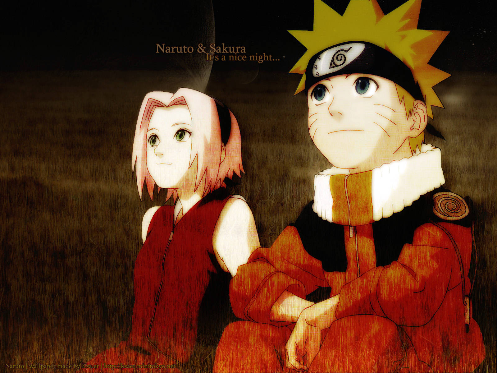 Little Ninjas Naruto And Sakura Wallpaper