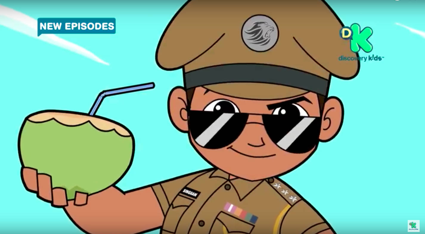 Little Singham With Coconut Wallpaper