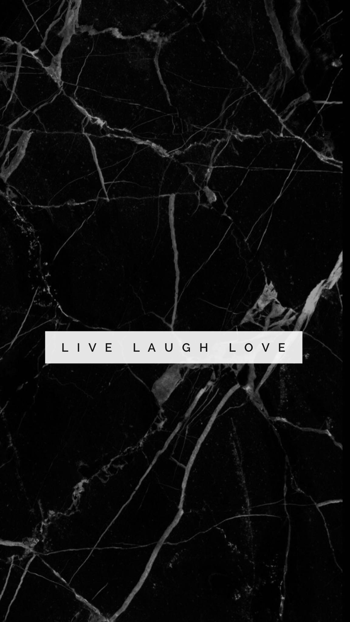 Live Laugh Love Black White Marble Iphone Wallpaper