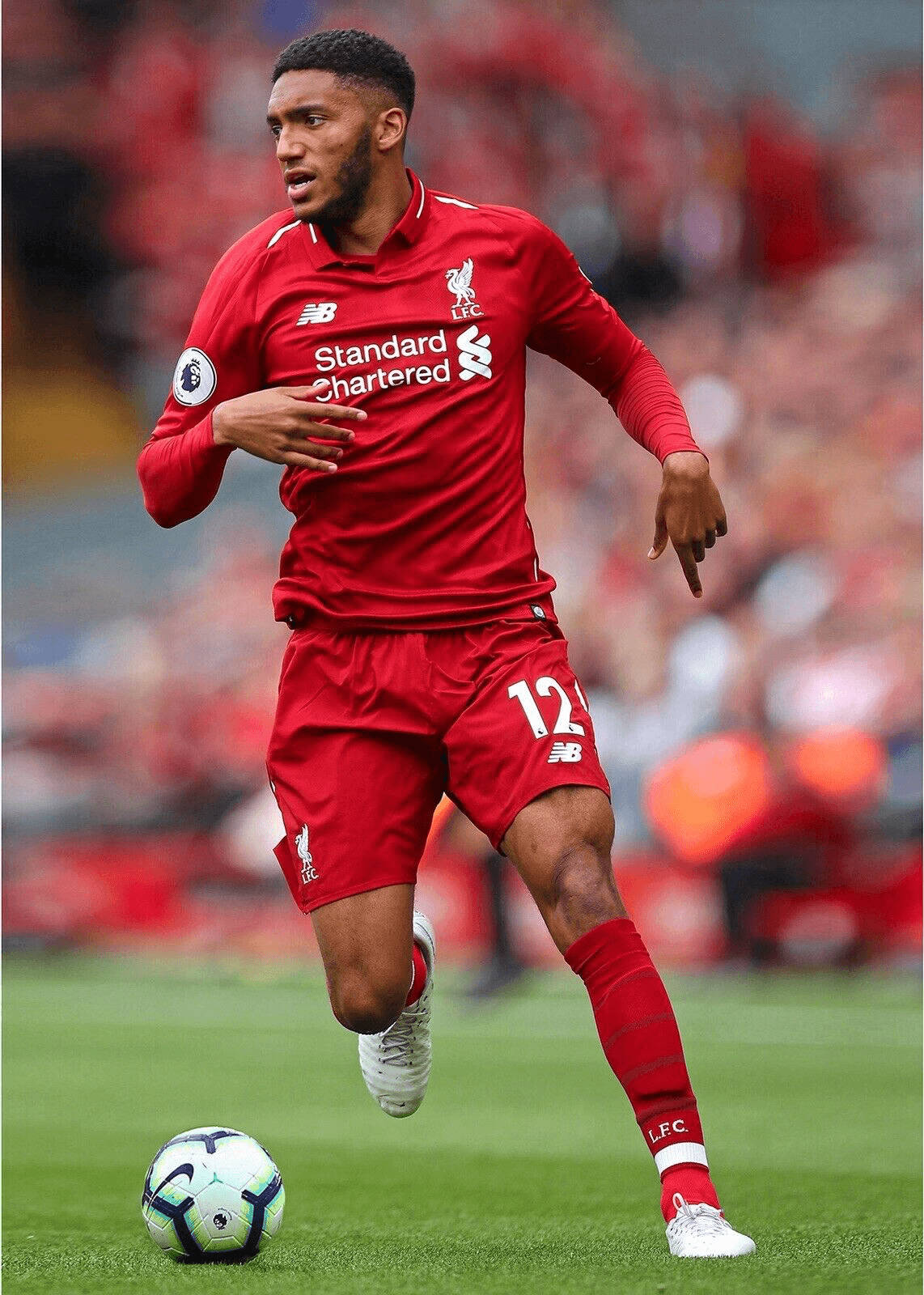 Liverpool Joe Gomez Running Full Body Wallpaper