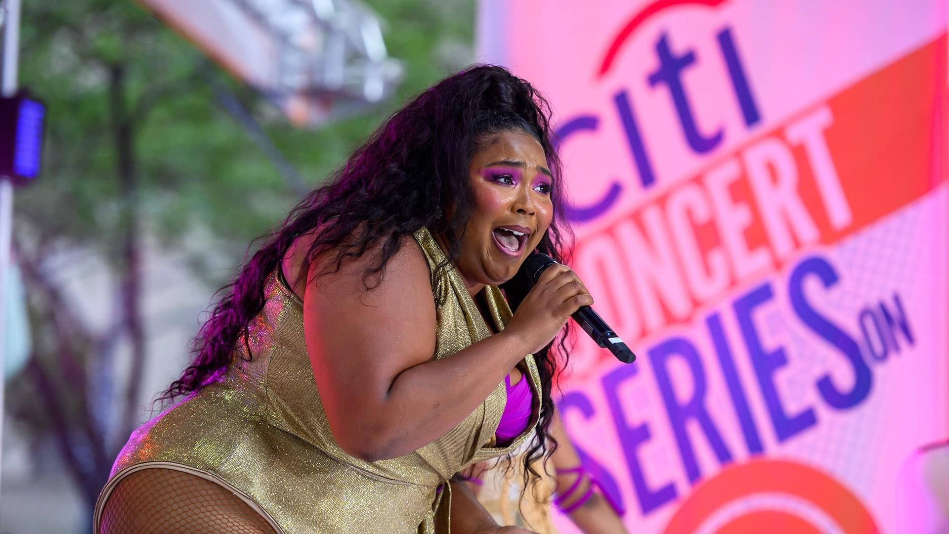 lizzo in one piece suit