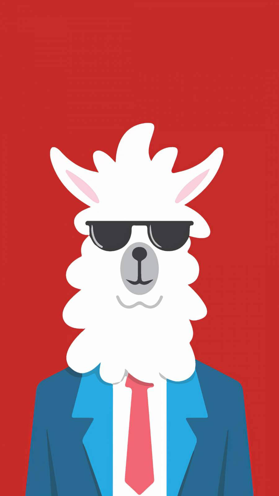 Llama Vector Art Phone Wallpaper