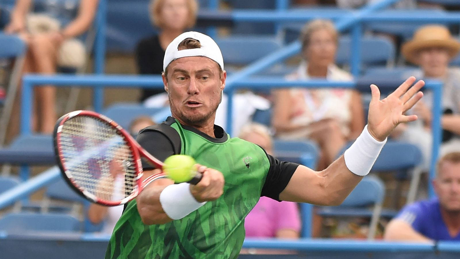 Lleyton Hewitt In Action At The Citi Open Tennis Tournament Wallpaper