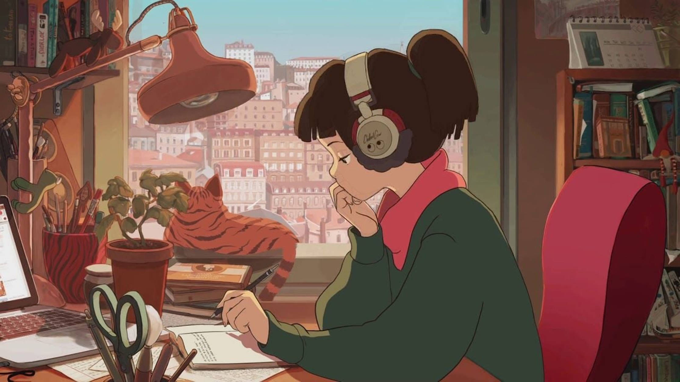 Lo Fi Anime Shizuku Ghibli Character Wallpaper